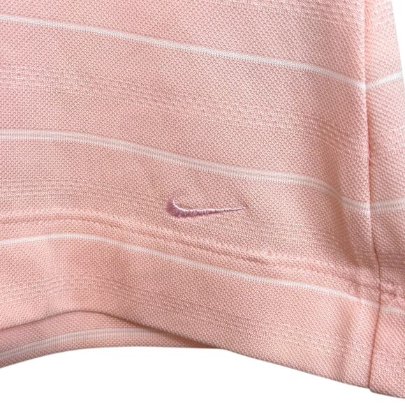 Nike Golf Pink & white striped collared sleeveless top Size Medium - Picture 8 of 12